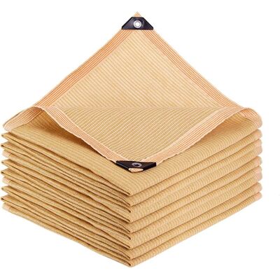 OEM Vela De Sombra Beige Con Ojales, 85% De Cobertura, Para Jardín, Pérgola, Terraza O Patio (4 X 4 M). OEM Vela De Sombra Beige Con Ojales, 85% De Cobertura, Para Jardín, Pérgola, Terraza O Patio (4 X 4 M).