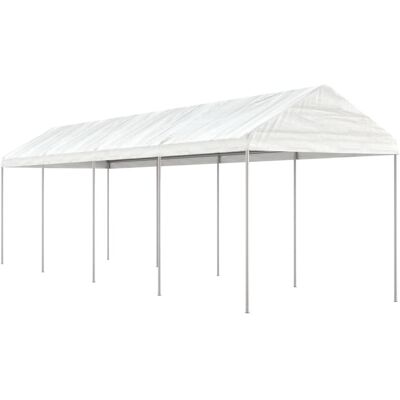 vidaXL Cenador 8,92x2,28x2,69 m Polietileno Blanco - Cenador vidaXL Cenador 8,92x2,28x2,69 m Polietileno Blanco - Cenador