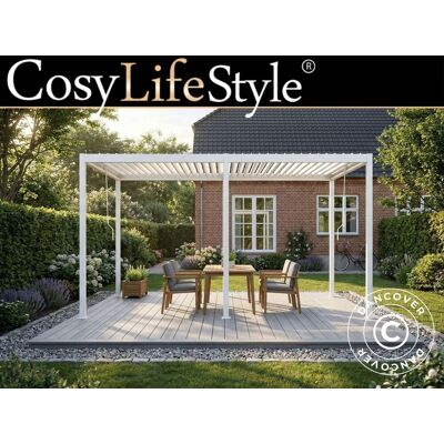 Pérgola Cenador De Jardín Bioclimático San Pablo Steel+, 3x5,8m, Blanco - Dancover Pérgola Cenador De Jardín Bioclimático San Pablo Steel+, 3x5,8m, Blanco - Dancover