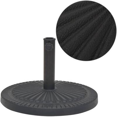 vidaXL Base de sombrilla de resina redonda negro 14 kg - Soporte para sombrilla vidaXL Base de sombrilla de resina redonda negro 14 kg - Soporte para sombrilla