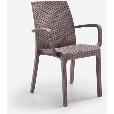Bica - Silla apilable de ratán para bar y jardín Bica - Silla apilable de ratán para bar y jardín