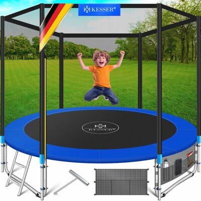 KESSER Trampolín para niños con red de seguridad TÜV GS, postes acolchados, fácil montaje - Trampolín KESSER Trampolín para niños con red de seguridad TÜV GS, postes acolchados, fácil montaje - Trampolín