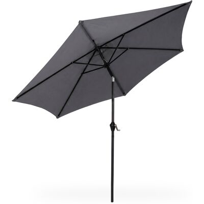 AKORD Sombrilla de jardín ajustable 270x270x235cm - Gris Oscuro AKORD Sombrilla de jardín ajustable 270x270x235cm - Gris Oscuro