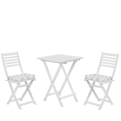 Beliani Conjunto de Bistro Moderno en Madera de Acacia de 3 Piezas Beliani Conjunto de Bistro Moderno en Madera de Acacia de 3 Piezas