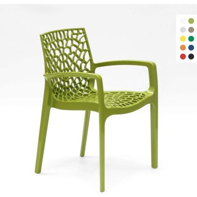 Silla apilable de polipropileno verde anís - Grand Soleil Silla apilable de polipropileno verde anís - Grand Soleil