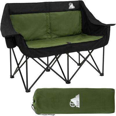 Ecd Germany Silla De Camping Doble Plegable, Sofá Portátil Para 2 Personas, Acolchado Caqui Y Estructura De Acero, Asiento Con Portavasos Para Acampada, Playa, Pesca Y Picnic, Carga 200 Kg Ecd Germany Silla De Camping Doble Plegable, Sofá Portátil Para 2 Personas, Acolchado Caqui Y Estructura De Acero, Asiento Con Portavasos Para Acampada, Playa, Pesca Y Picnic, Carga 200 Kg