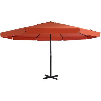 parasol de jardín vidaXL - protección UV - palo de aluminio - 500 cm - terracota - sombrilla de jardín parasol de jardín vidaXL - protección UV - palo de aluminio - 500 cm - terracota - sombrilla de jardín