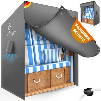 Kesser® Funda Silla De Playa 600d, Impermeable, Invierno - Gris, 155 Cm Kesser® Funda Silla De Playa 600d, Impermeable, Invierno - Gris, 155 Cm