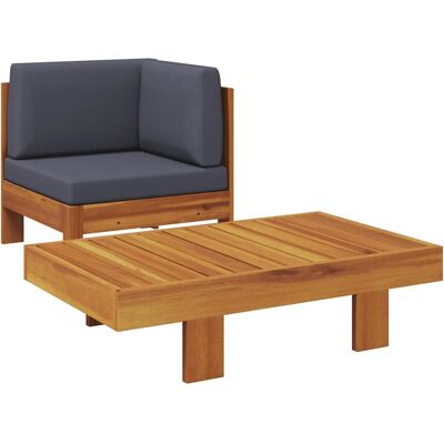 Conjunto de Muebles de Jardín VidaXL - Gris Oscuro - Uso Exterior Todo el Año Conjunto de Muebles de Jardín VidaXL - Gris Oscuro - Uso Exterior Todo el Año