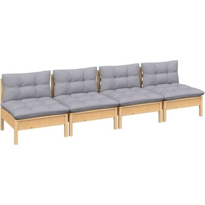 vidaXL Sofá de Jardín - Modular de Madera de Pino vidaXL Sofá de Jardín - Modular de Madera de Pino