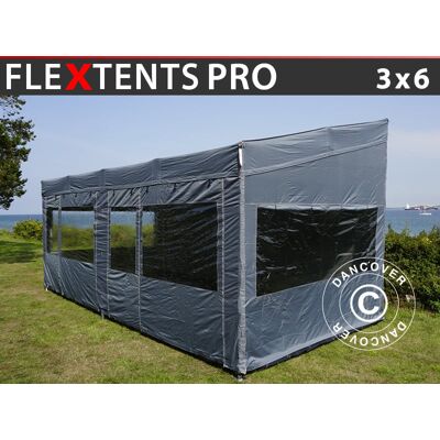 DANCOVER Carpa Plegable Flextents Pro Trapezo 3x6m Gris, Incl. 4 Lados DANCOVER Carpa Plegable Flextents Pro Trapezo 3x6m Gris, Incl. 4 Lados