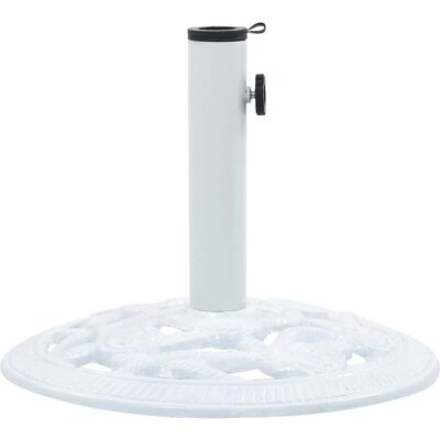vidaXL Base de Parasol Blanca de Hierro Fundido 9kg 40cm - Soporte para Sombrilla vidaXL Base de Parasol Blanca de Hierro Fundido 9kg 40cm - Soporte para Sombrilla