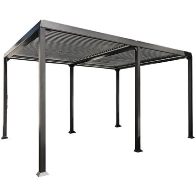 Pabellón de aluminio CANNES - Techo de lamas ajustables - 400x303cm Pabellón de aluminio CANNES - Techo de lamas ajustables - 400x303cm