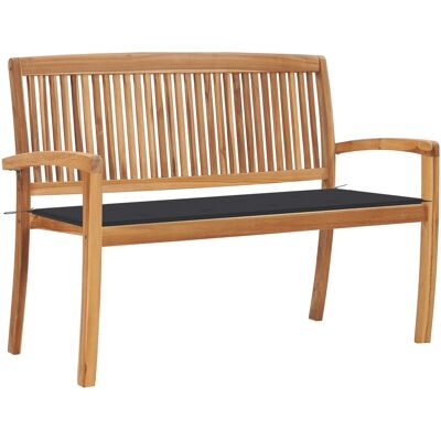 HELLOSHOP26 Banco De Jardín Para Terraza Apilable Con Cojines Color Antracita 1285 X 575 X 90 Cm Madera Maciza De Teca 020011673 HELLOSHOP26 Banco De Jardín Para Terraza Apilable Con Cojines Color Antracita 1285 X 575 X 90 Cm Madera Maciza De Teca 020011673