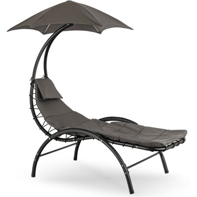 OEM Tumbona De Jardín Carpa Con Sombrilla Gris OEM Tumbona De Jardín Carpa Con Sombrilla Gris