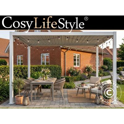 Pérgola Cenador De Jardín Bioclimático San Pablo Steel+, 3x4m, Blanco - Dancover Pérgola Cenador De Jardín Bioclimático San Pablo Steel+, 3x4m, Blanco - Dancover