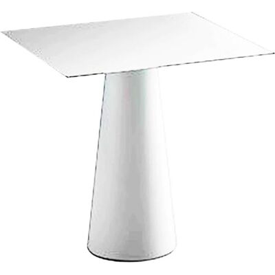 PLUST Mesa De Comedor Cuadrada Diseño Moderno Jardín Terraza Fura T1-dq - Blanco PLUST Mesa De Comedor Cuadrada Diseño Moderno Jardín Terraza Fura T1-dq - Blanco