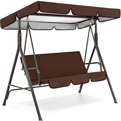 SANS MARQUE Juego De Cubierta Superior De Repuesto Para Toldo De Columpio De Patio, Cojines De Repuesto Para Toldo De Columpio De Exterior, Parasol Impermeable Para Hamaca, Color Marrón, 98x73x7 Pulgadas. SANS MARQUE Juego De Cubierta Superior De Repuesto Para Toldo De Columpio De Patio, Cojines De Repuesto Para Toldo De Columpio De Exterior, Parasol Impermeable Para Hamaca, Color Marrón, 98x73x7 Pulgadas.