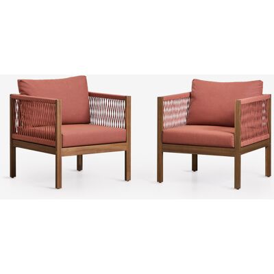 Pack De 2 Sillones De Jardín Con Reposabrazos En Madera De Acacia Branson Sklum Pack De 2 Sillones De Jardín Con Reposabrazos En Madera De Acacia Branson Sklum