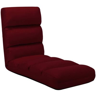 vidaXL Silla de suelo plegable - Cuero sintético - Vino rojo - Silla de suelo vidaXL Silla de suelo plegable - Cuero sintético - Vino rojo - Silla de suelo