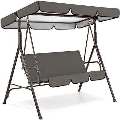 SANS MARQUE Juego De Cubierta Superior De Repuesto Para Toldo De Columpio De Patio, Cojines De Repuesto Para Toldo De Columpio De Exterior, Parasol Impermeable Para Hamaca, Gris, 77x49x6 Pulgadas SANS MARQUE Juego De Cubierta Superior De Repuesto Para Toldo De Columpio De Patio, Cojines De Repuesto Para Toldo De Columpio De Exterior, Parasol Impermeable Para Hamaca, Gris, 77x49x6 Pulgadas