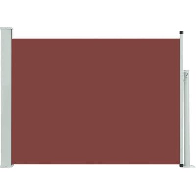 vidaXL Toldo lateral extensible - 100x500 cm - Marrón - Protección solar y viento vidaXL Toldo lateral extensible - 100x500 cm - Marrón - Protección solar y viento