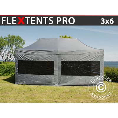 DANCOVER Carpa Plegable Carpa Rapida Flextents Pro 3x6m Gris, Incl. 6 DANCOVER Carpa Plegable Carpa Rapida Flextents Pro 3x6m Gris, Incl. 6