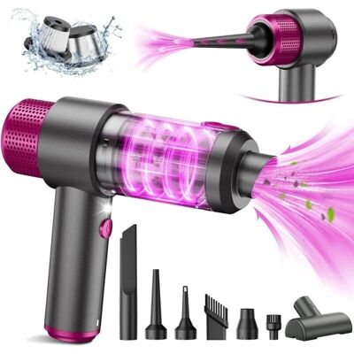 ABYSSE Aspiradora Inalámbrica Potente 4 En 1 Para Coche, Mini Aspiradora De Mano Inalámbrica De 15 Kpa, Sistema De Doble Filtración, Luz Led, Para Soplador De Aire Comprimido, Limpieza De Pc, Oficina Y Coche ABYSSE Aspiradora Inalámbrica Potente 4 En 1 Para Coche, Mini Aspiradora De Mano Inalámbrica De 15 Kpa, Sistema De Doble Filtración, Luz Led, Para Soplador De Aire Comprimido, Limpieza De Pc, Oficina Y Coche