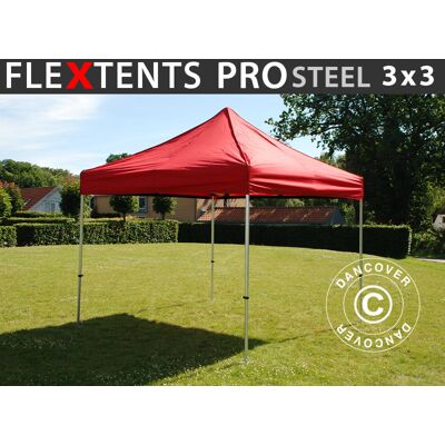 DANCOVER Carpa Plegable Flextents Pro Steel 3x3m Rojo DANCOVER Carpa Plegable Flextents Pro Steel 3x3m Rojo