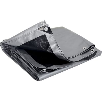 Bâche De Protection En Polyéthylène Woltu, Bâche Étanche Et Indéchirable, 180 G/m2, 2x3 M, Gris-noir Bâche De Protection En Polyéthylène Woltu, Bâche Étanche Et Indéchirable, 180 G/m2, 2x3 M, Gris-noir