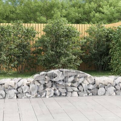 vidaXL Cesta de gaviones Arco 9 pzs 300x50x40/60 cm Hierro Galvanizado vidaXL Cesta de gaviones Arco 9 pzs 300x50x40/60 cm Hierro Galvanizado