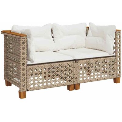 sofá de esquina de jardín con cojines vidaXL - Muebles de exterior sofá de esquina de jardín con cojines vidaXL - Muebles de exterior