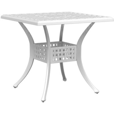 vidaXL Mesa de jardín blanca 80x80x75 cm - Mesa de jardín vidaXL Mesa de jardín blanca 80x80x75 cm - Mesa de jardín