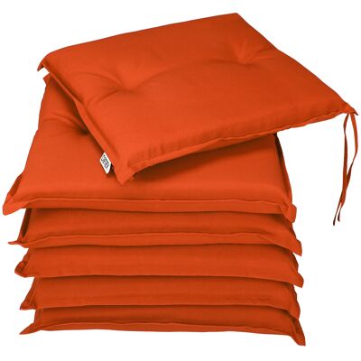 Detex® 6x Cojines Boston Para Sillas Almohadillas De Asientos Lavables 43x39x5cm - Varios Colores Naranja Detex® 6x Cojines Boston Para Sillas Almohadillas De Asientos Lavables 43x39x5cm - Varios Colores Naranja