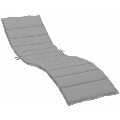 vidaXL Cojín para tumbona gris 200x50x3 cm Tela Oxford - Cojín para tumbona vidaXL Cojín para tumbona gris 200x50x3 cm Tela Oxford - Cojín para tumbona