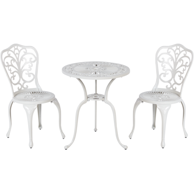 Beliani - Conjunto de balcón metálico - Muebles vintage para exteriores Beliani - Conjunto de balcón metálico - Muebles vintage para exteriores