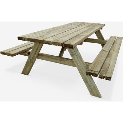 SWEEEK Mesa De Picnic Con 2 Bancos Para 6 Personas SWEEEK Mesa De Picnic Con 2 Bancos Para 6 Personas