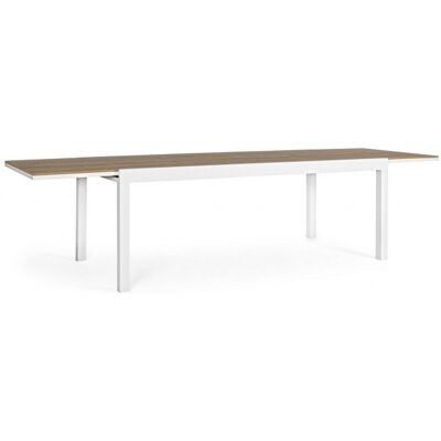 BIZZOTTO - Mesa extensible Elias - 200-300cm, Blanco, Aluminio y Polywood BIZZOTTO - Mesa extensible Elias - 200-300cm, Blanco, Aluminio y Polywood