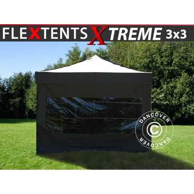 DANCOVER Carpa Plegable Flextents Xtreme 50 3x3m Negro, Incl. 4 Lado DANCOVER Carpa Plegable Flextents Xtreme 50 3x3m Negro, Incl. 4 Lado