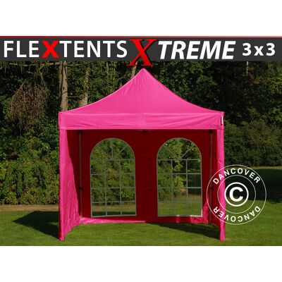 DANCOVER Carpa Plegable Flextents Xtreme 50 Vintage Style 3x3m Rosa, Incl. 4 Lados DANCOVER Carpa Plegable Flextents Xtreme 50 Vintage Style 3x3m Rosa, Incl. 4 Lados