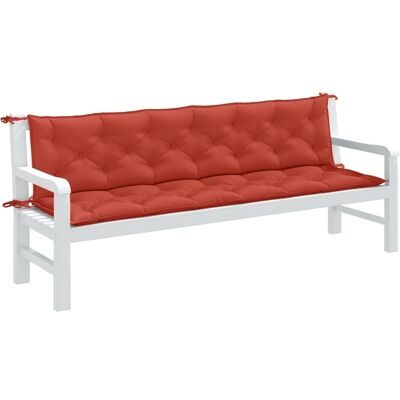 vidaXL Cojines para banco de jardín - Rojo melange 200x50x7cm vidaXL Cojines para banco de jardín - Rojo melange 200x50x7cm