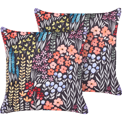 Beliani Cojines de Exterior - Diseño Floral, 45x45 cm, Juego de 2 Beliani Cojines de Exterior - Diseño Floral, 45x45 cm, Juego de 2