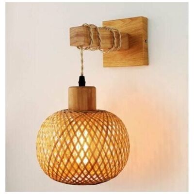 ABYSSE Xvx – Aplique De Pared De Bambú Natural – Iluminación Decorativa De Ratán Para Sala De Estar Y Pasillo – Resistente A Altas Temperaturas ABYSSE Xvx – Aplique De Pared De Bambú Natural – Iluminación Decorativa De Ratán Para Sala De Estar Y Pasillo – Resistente A Altas Temperaturas