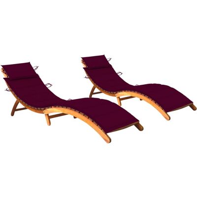 HELLOSHOP26 Juego De 2 Tumbonas Tumbona Para Tomar El Sol Cama De Jardín Terraza Muebles De Exterior Con Cojines De Madera Maciza De Acacia 020012064 HELLOSHOP26 Juego De 2 Tumbonas Tumbona Para Tomar El Sol Cama De Jardín Terraza Muebles De Exterior Con Cojines De Madera Maciza De Acacia 020012064