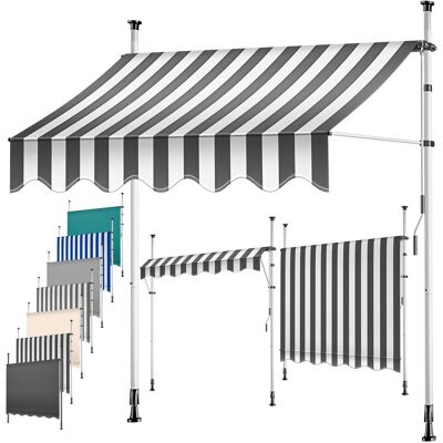 Kesser® Toldo De Presión, Manivela, Sin Taladrar - 250 Cm, Antracita / Blanco Kesser® Toldo De Presión, Manivela, Sin Taladrar - 250 Cm, Antracita / Blanco