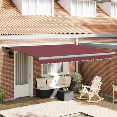 toldo retráctil burdeos vidaXL - Retractable Awning toldo retráctil burdeos vidaXL - Retractable Awning