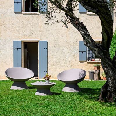 PLUST Sillón De Polietileno Diseño Interior Exterior Jardín Fade P1 - Beige PLUST Sillón De Polietileno Diseño Interior Exterior Jardín Fade P1 - Beige