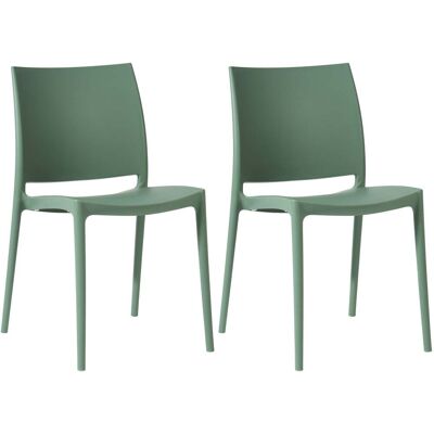 DÉCOSHOP26 Ote De 2 Sillas De Jardín Apilables De Polipropileno Verde Oliva Resistentes A Los Rayos Uv Y A La Intemperie 10000791 DÉCOSHOP26 Ote De 2 Sillas De Jardín Apilables De Polipropileno Verde Oliva Resistentes A Los Rayos Uv Y A La Intemperie 10000791