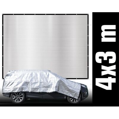 Amanka 99% Sombra 3x4m Tela Reflectante Funda De Coche Para Exterior Vela Para Camping Amanka 99% Sombra 3x4m Tela Reflectante Funda De Coche Para Exterior Vela Para Camping