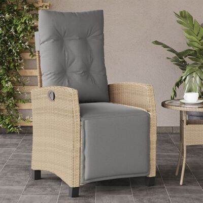 Sillón de jardín con respaldo y reposapiés ajustables - Muebles de jardín Sillón de jardín con respaldo y reposapiés ajustables - Muebles de jardín